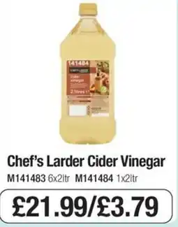 Booker Wholesale Chef's Larder Cider Vinegar offer