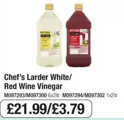 Booker Wholesale Chef's Larder White/Red Wine Vinegar offer