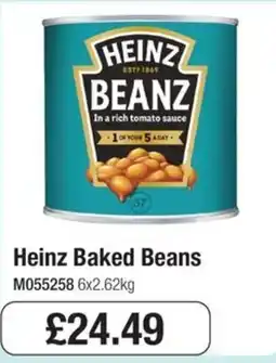 Booker Wholesale Heinz baked beans offer