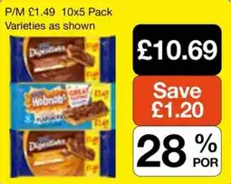 Booker Wholesale Digestive and Hobnob biscuits offer