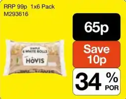 Booker Wholesale Hovis white rolls offer