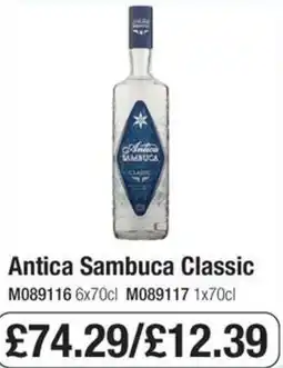 Booker Wholesale Antica sambuca classic offer