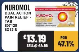 Bestway Nuromol dual action pain relief - tab offer