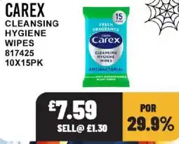 Bestway Carex cleansing hygiene wipes offer