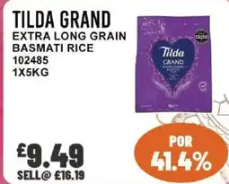 Bestway Tilda grand extra long grain basmati rice offer