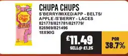 Bestway Chupa chups s'berry/mixed/app - belts/ apple /s'berry - laces offer