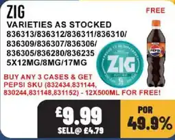 Bestway Zig varieties as stocked offer