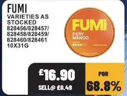 Bestway Fumi varieties as stocked offer