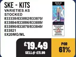 Bestway Ske - kits varieties as stocked offer