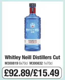 Booker Wholesale Whitley Neill Distillers Cut offer