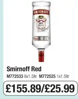 Booker Wholesale Smirnoff Red offer