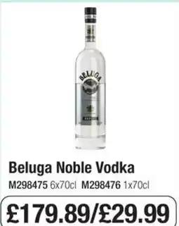 Booker Wholesale Beluga Noble Vodka offer