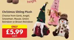 Aldi Christmas Sitting Plush offer