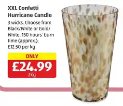 Aldi XXL Confetti Hurricane Candle offer