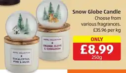 Aldi Snow Globe Candle offer