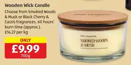 Aldi Hotel Collection Wooden Wick Candle offer