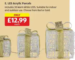 Aldi Led Acrylic Parcels offer