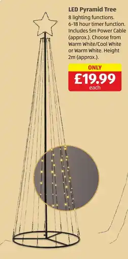 Aldi Led Pyramid Tree offer
