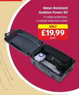 Aldi Water-resistant outdoor power kit offer