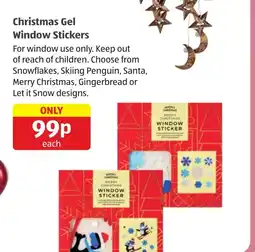 Aldi Christmas Gel Window Stickers offer