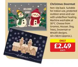 Aldi Christmas Doormat offer