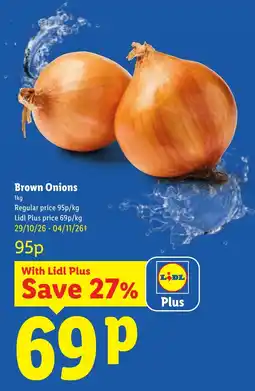Lidl Brown Onions offer