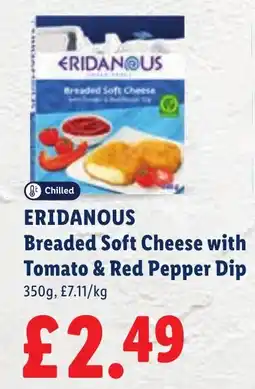 Lidl Eridanous breaded soft cheese with tomato & red pepper dip offer