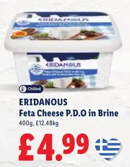 Lidl Eridanous feta cheese p.d.o in brine offer