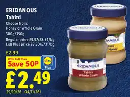 Lidl Eridanous tahini offer
