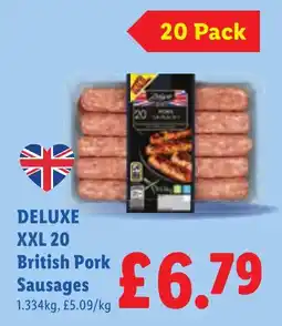 Lidl Deluxe British Pork Sausages offer