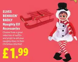 Lidl Naughty Elf Accessories offer