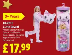Lidl Barbie Cutie Reveal offer