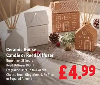 Ceramic House Candle or Reed Diffuser