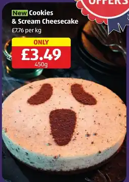 Aldi Cookies & Scream Cheesecake offer