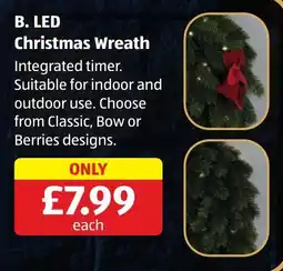 Aldi Led Christmas Wreath offer