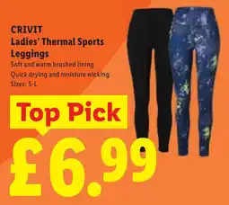 Lidl Crivit ladies' thermal sports leggings offer
