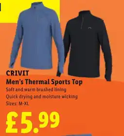 Lidl Crivit men's thermal sports top offer