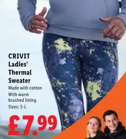 Lidl Crivit ladies' thermal sweater offer