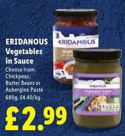 Lidl Eridanous vegetables in sauce offer