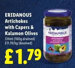 Lidl Eridanous artichokes with capers & kalamon olives offer