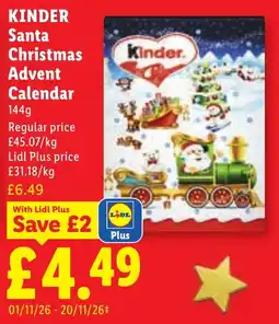 Lidl Santa Christmas Advent Calendar offer