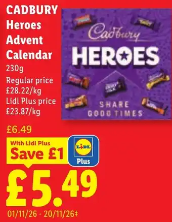 Cadbury heroes advent calendar
