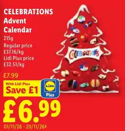Lidl Celebrations advent calendar offer