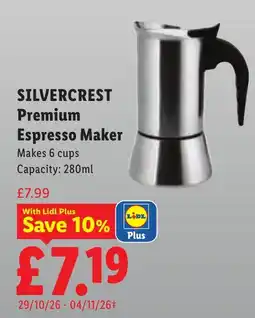 Lidl Silvercrest premium espresso maker offer