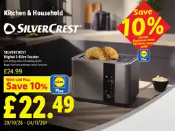 Lidl Silvercrest digital 2-slice toaster offer