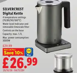 Lidl Silvercrest digital kettle offer
