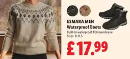 Lidl Esmara Men Waterproof Boots offer