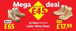 Lidl Esmara Ladies' Winter Boots offer