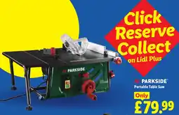 Lidl Parkside Portable table saw offer