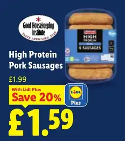 Lidl High Protein Pork Sausages offer